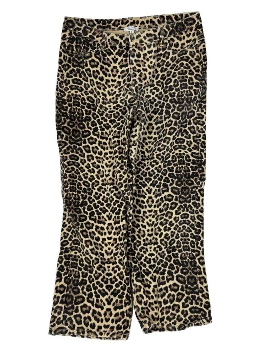 Orange Kiss Essentials Pants Size L Leopard Print